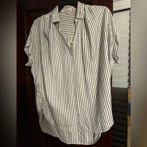 Striped Blue and White Blouse